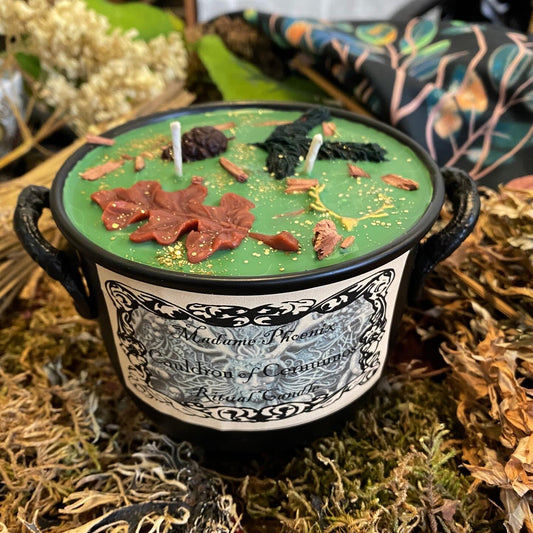 Cauldron of Cernunnos Horned One Wicca God Altar Spell Candle