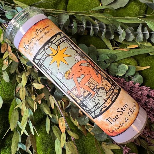 La bougie de sort rituel de la carte Star Tarot
