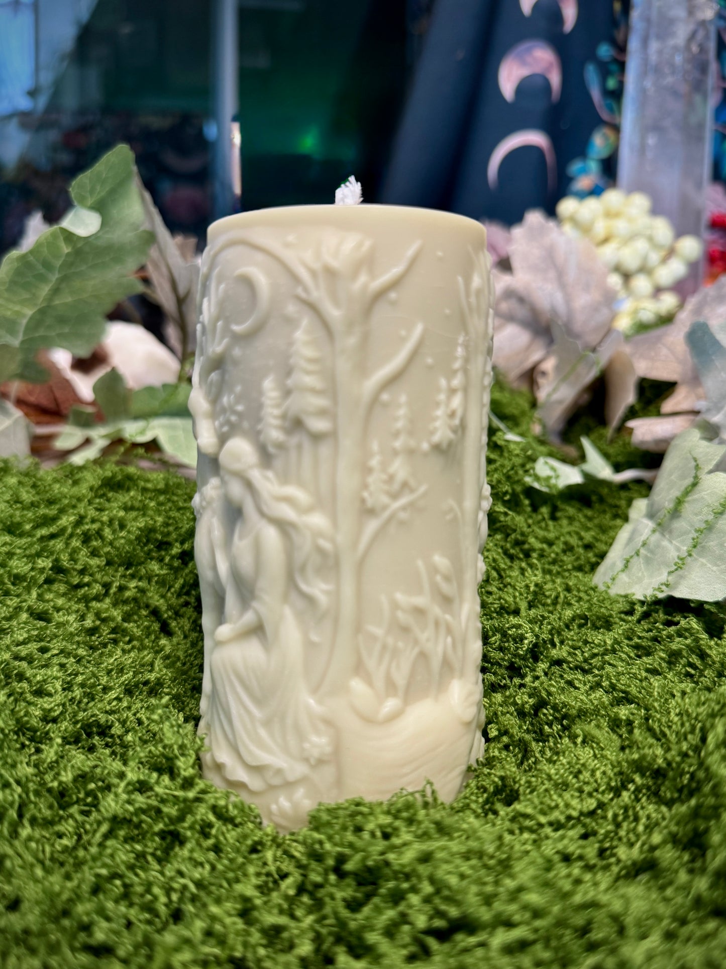 Forest Goddess Shaped Pillar Candle
