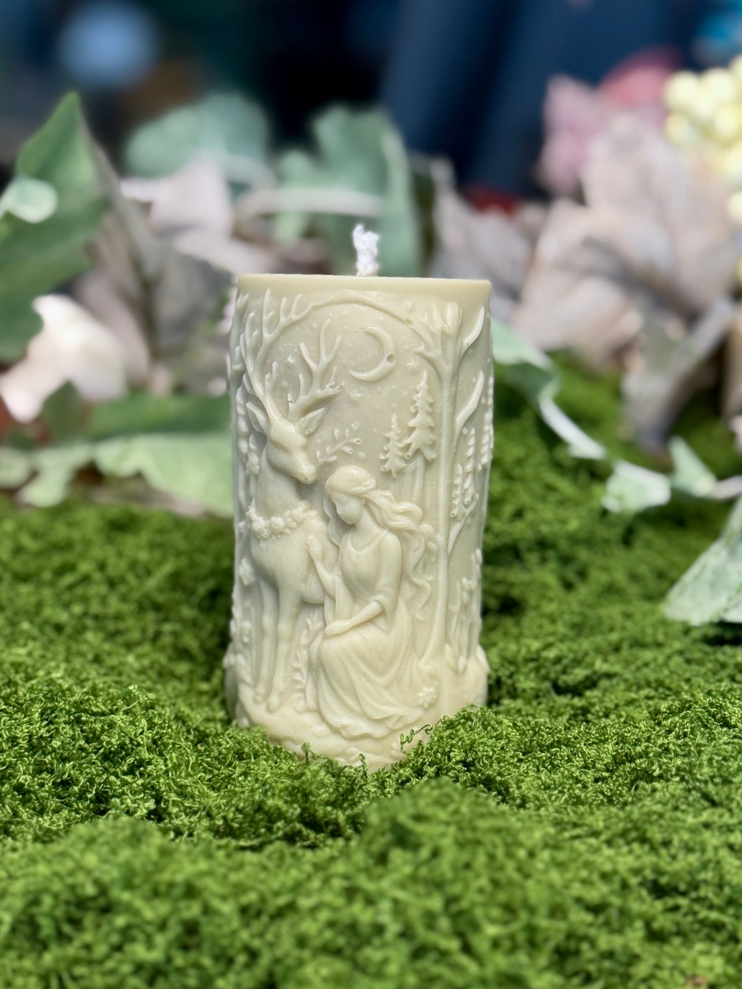 Forest Goddess Shaped Pillar Candle