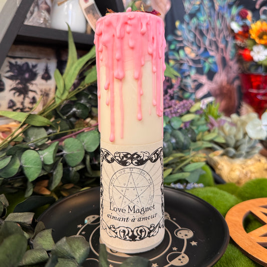 Love Magnet Tall Pillar Candle