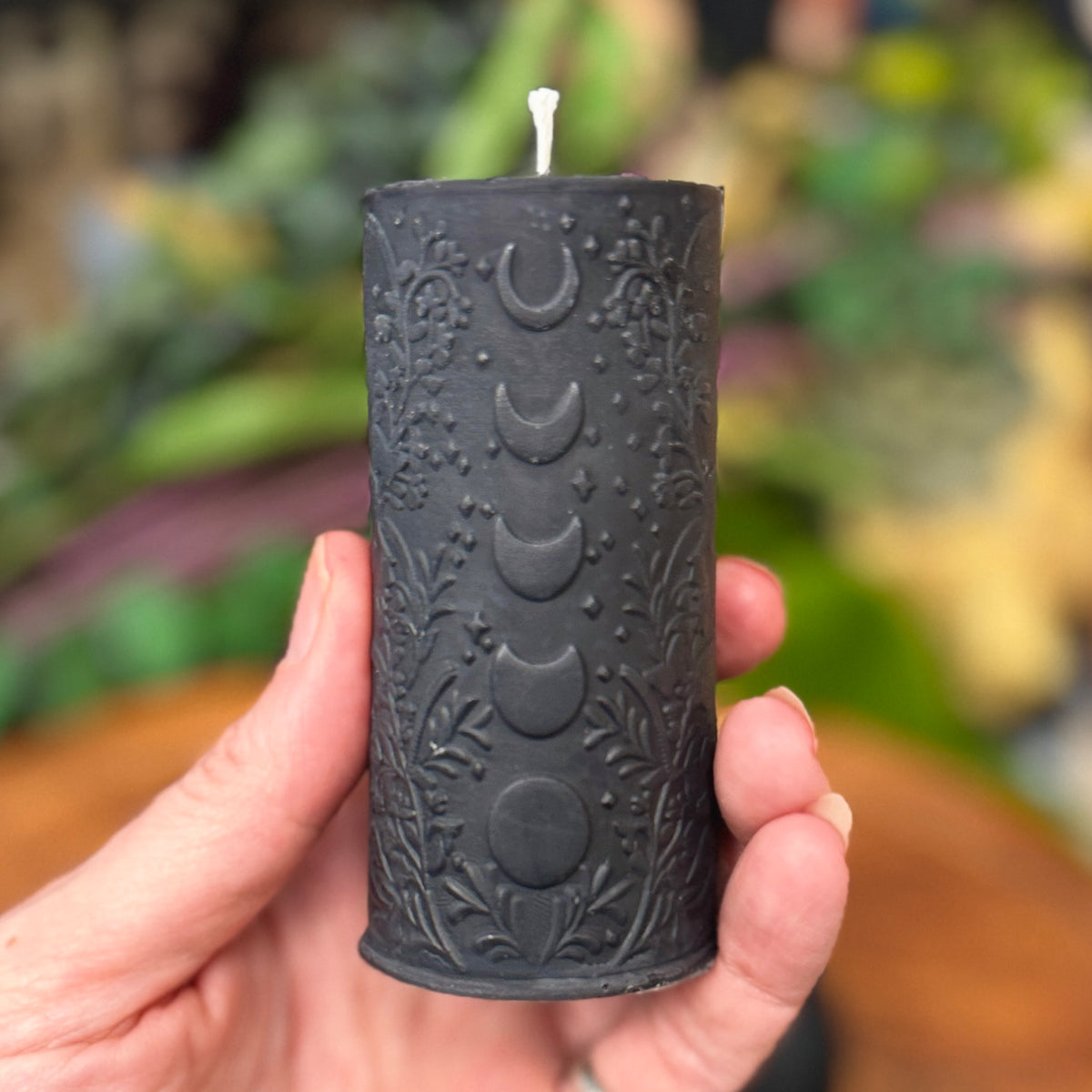 New Moon Shaped Pillar Candle