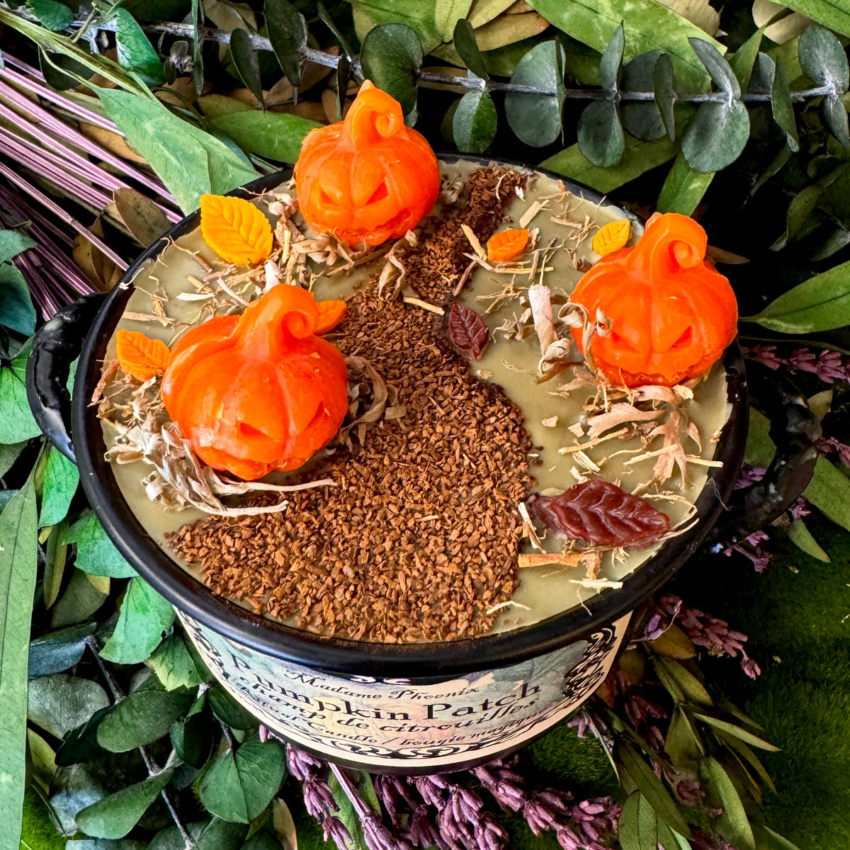 Pumpkin Patch Harvest Abundance Cauldron Candle