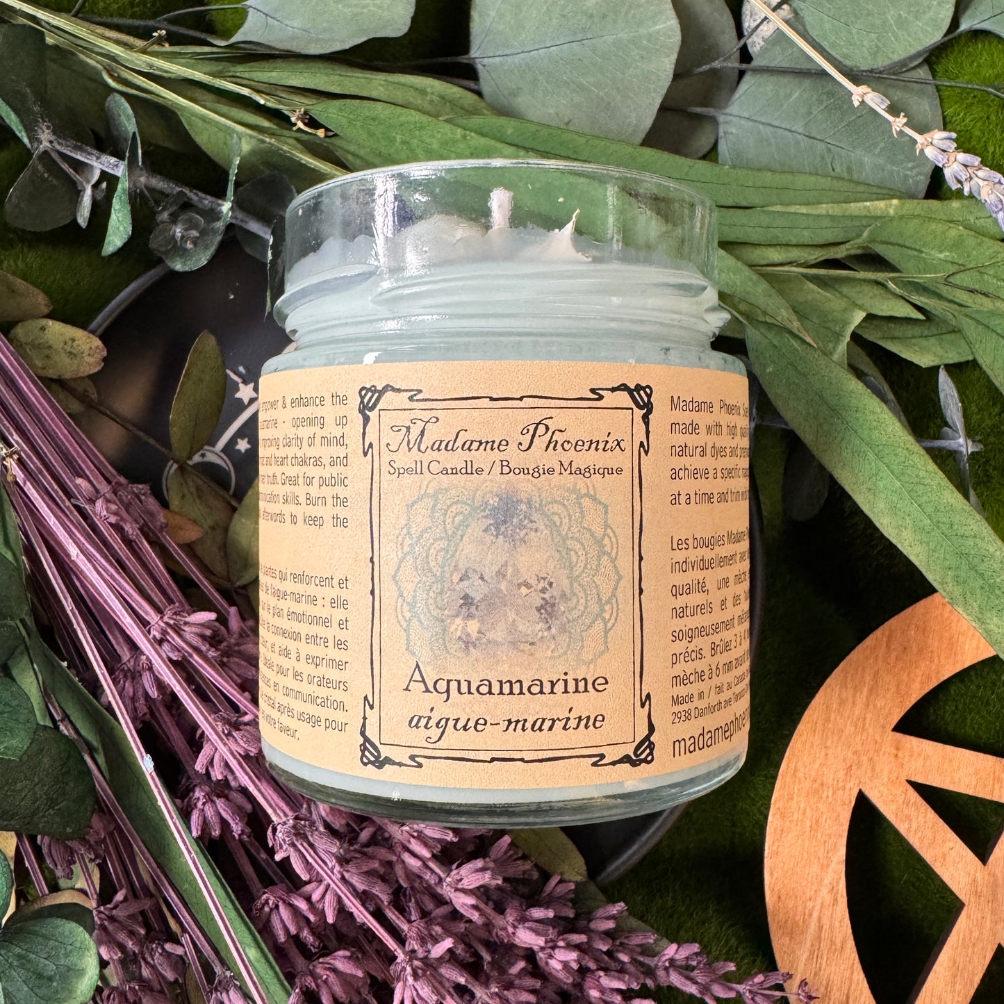 Crystal Magic Aquamarine Spell Candle