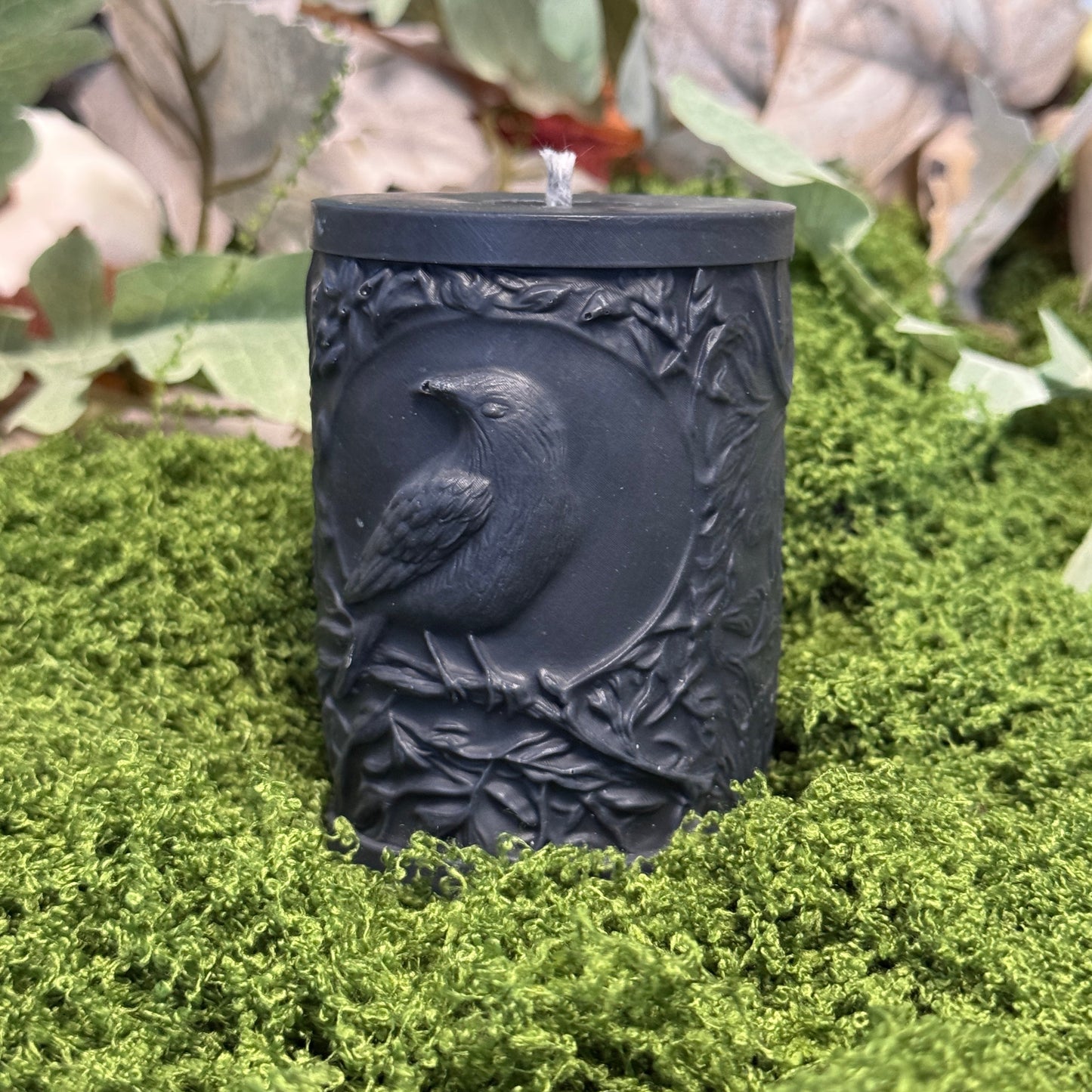 Raven Spirit Shaped Pillar Candle