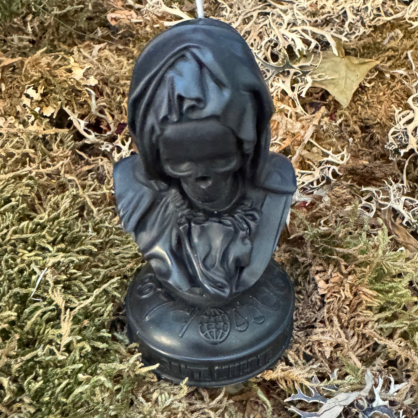 Santa Muerte Shaped Candle