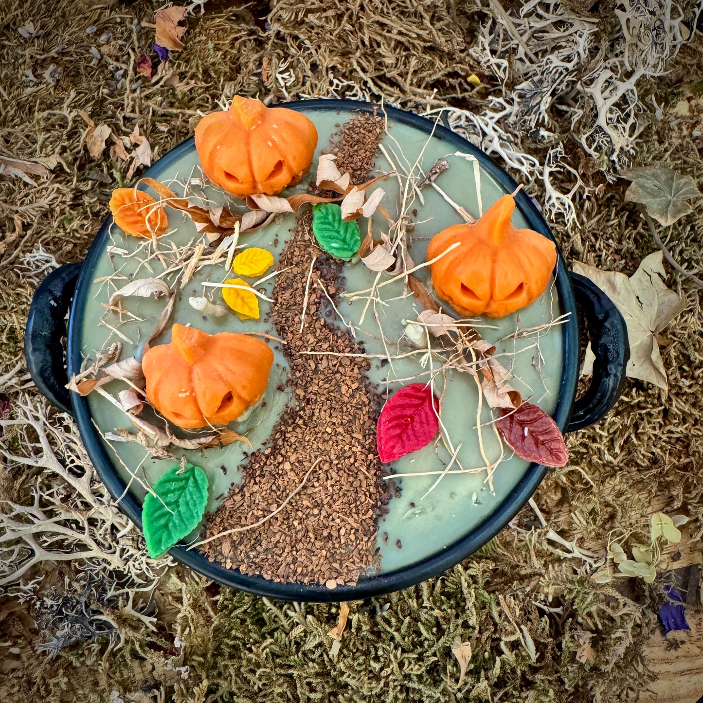 Pumpkin Patch Harvest Abundance Cauldron Candle