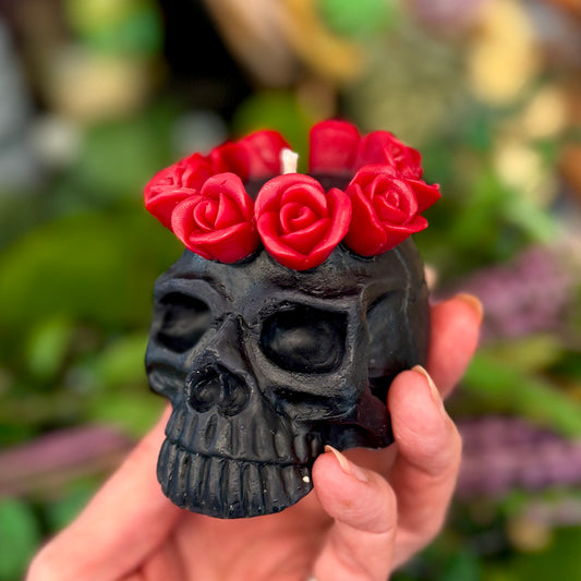Queen of the Dead Skull Shaped Candle
