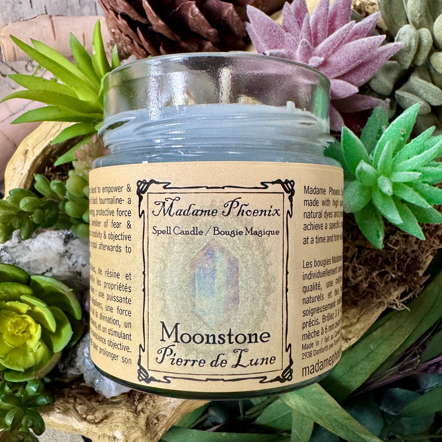 Crystal Magic Moonstone Candle