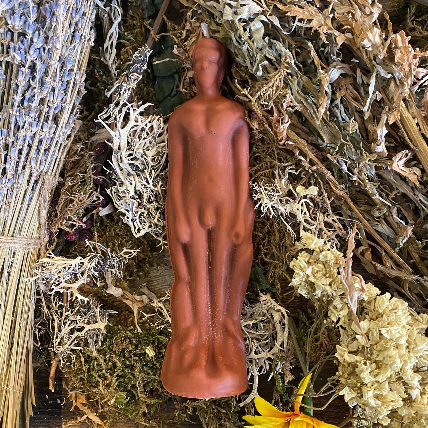 Bougie figure (mâle) pour sorts et autels