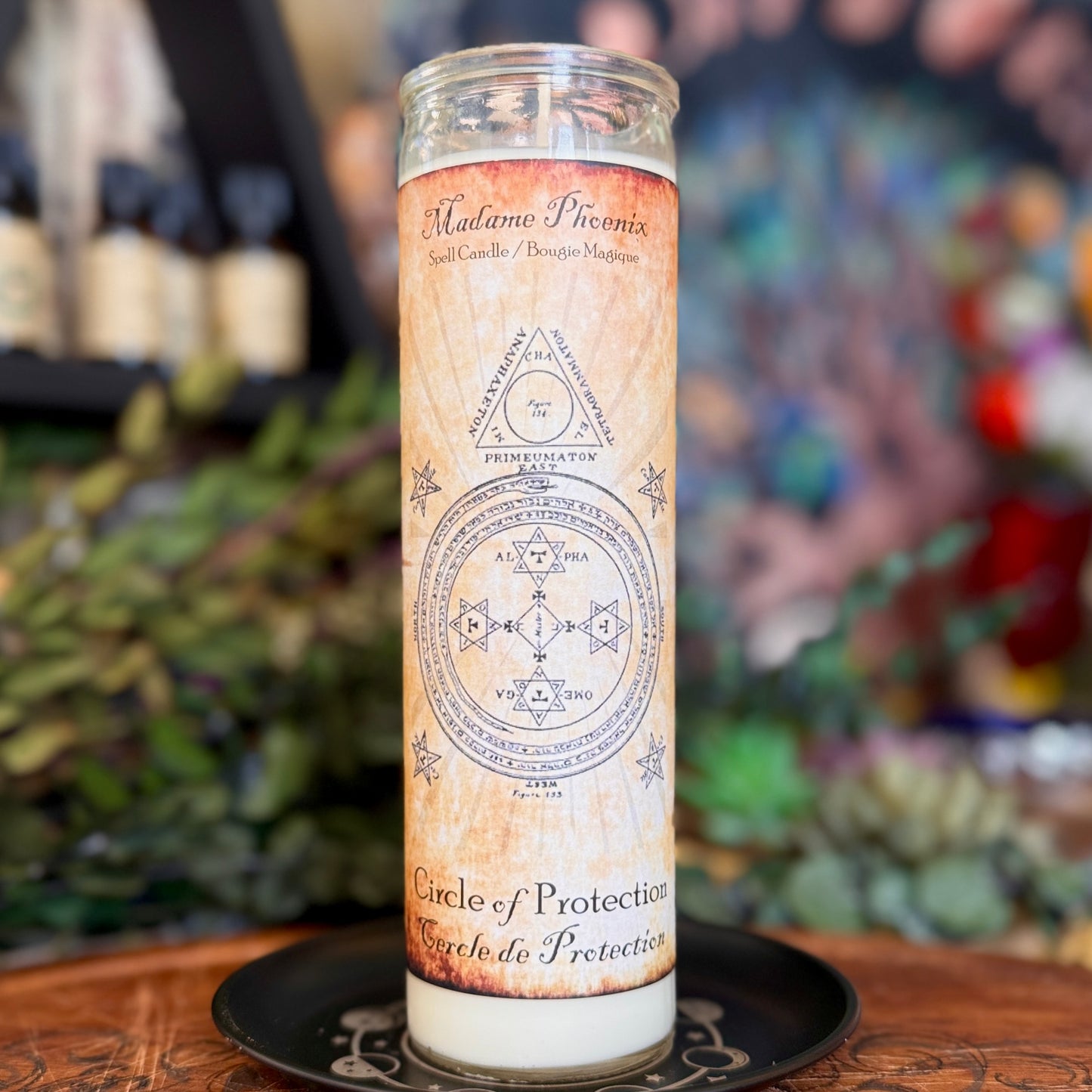 Circle of Protection Magic Spell Candle (White)