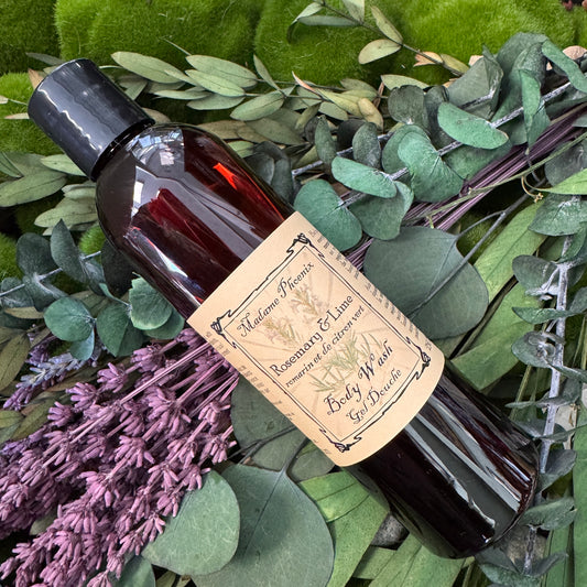 Nettoyant pour le corps aromathérapie au romarin et au citron vert - 250 ml 