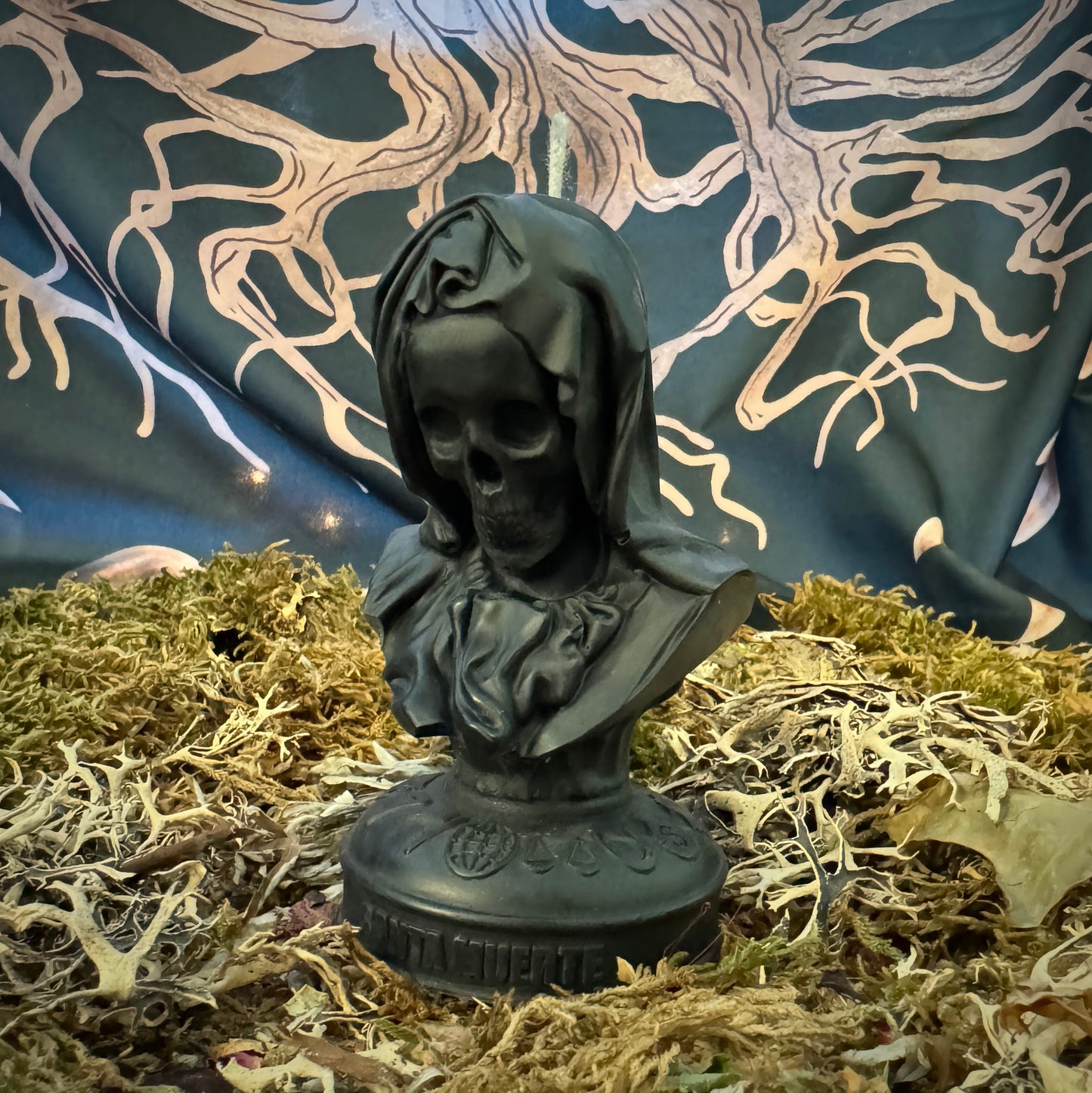 Santa Muerte Shaped Candle