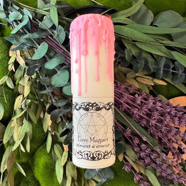 Love Magnet Tall Pillar Candle