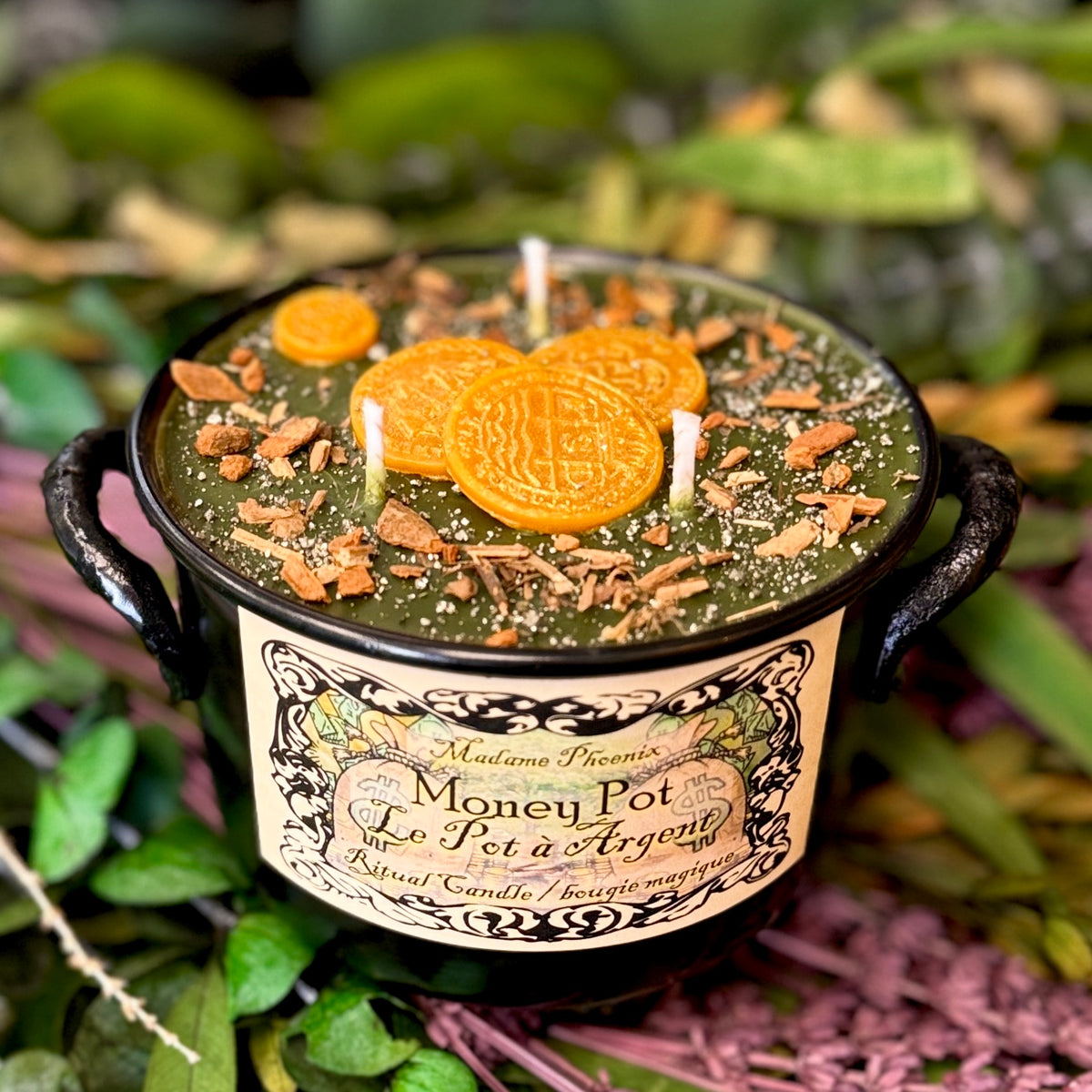 Money Pot Cauldron Candle