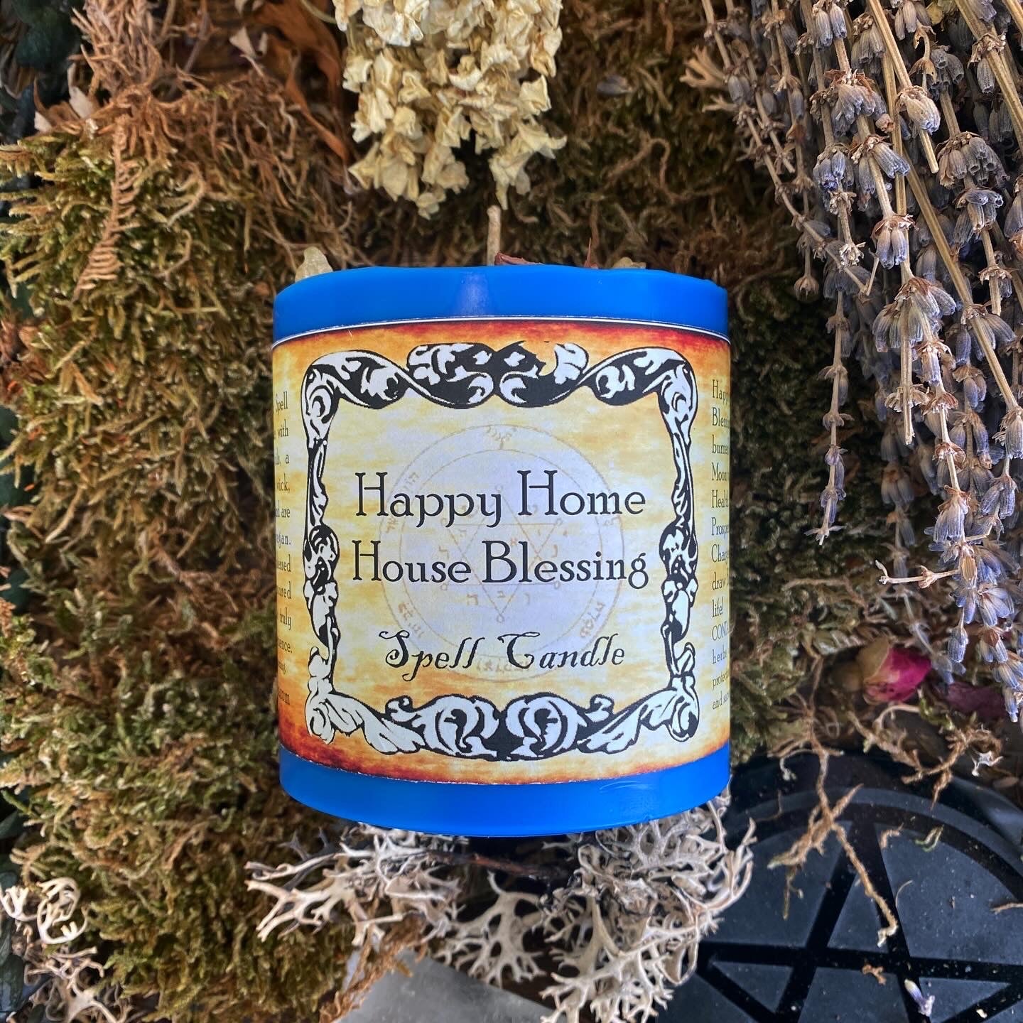 Bougie rituelle épaisse Happy Home House Blessing