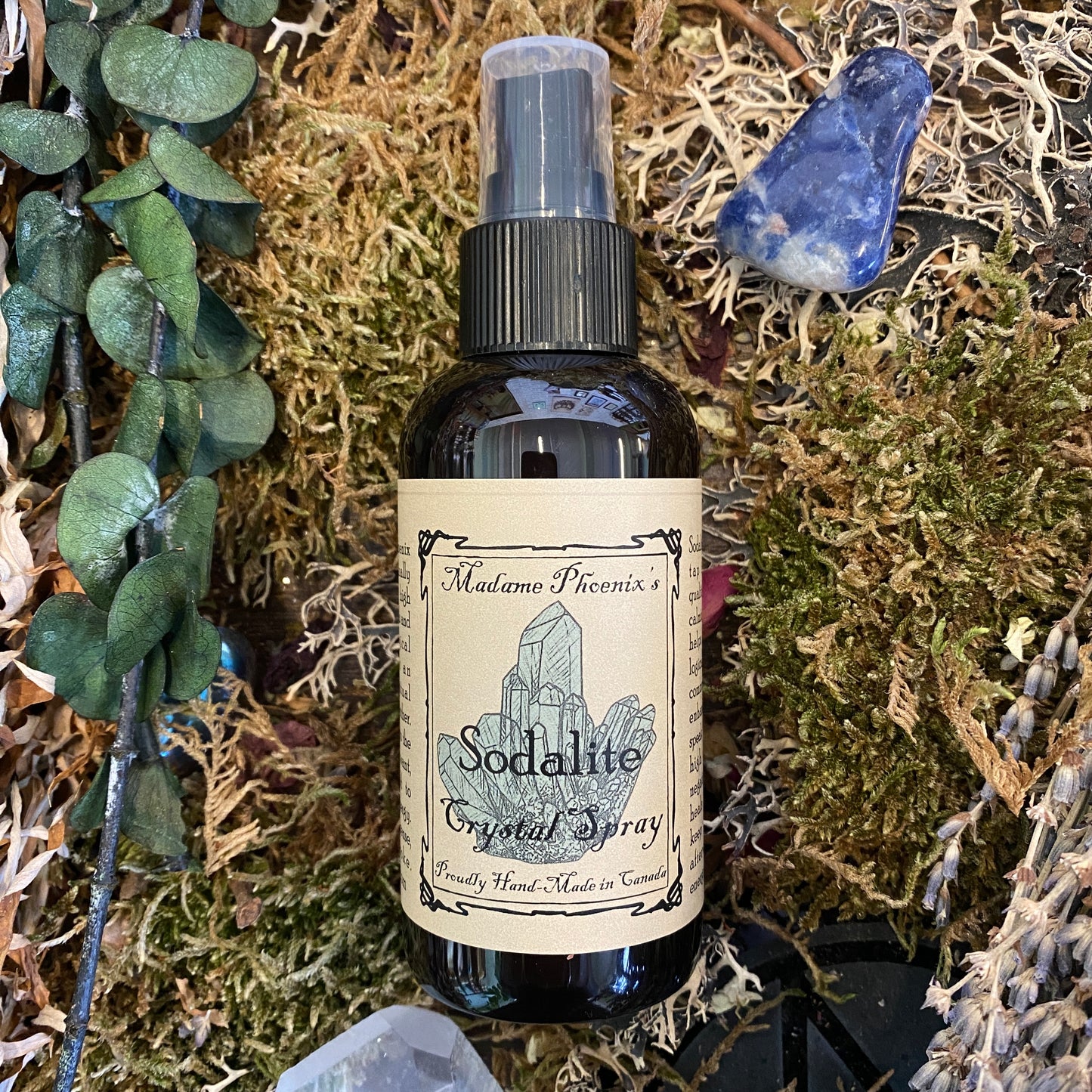 Spray d'ambiance rituel magique aux cristaux de sodalite