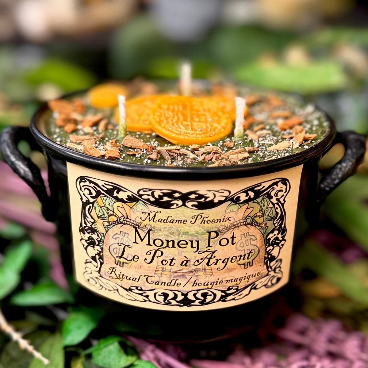 Money Pot Cauldron Candle