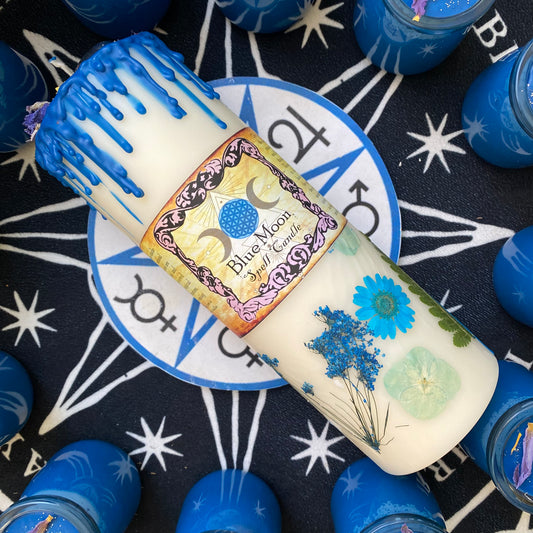 Bougie pilier géante Blue Moon