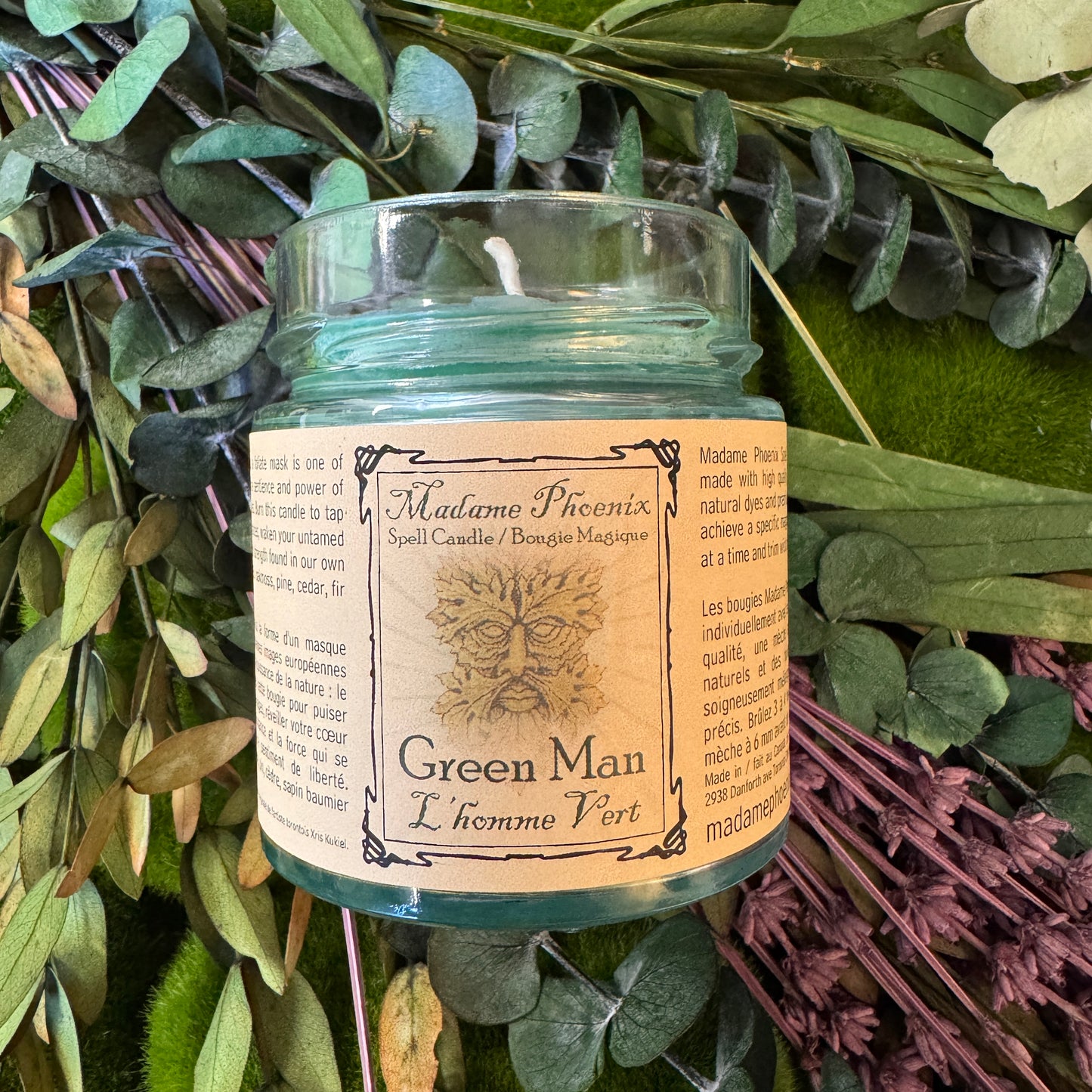 Green Man Forest Spirit Blessing Candle