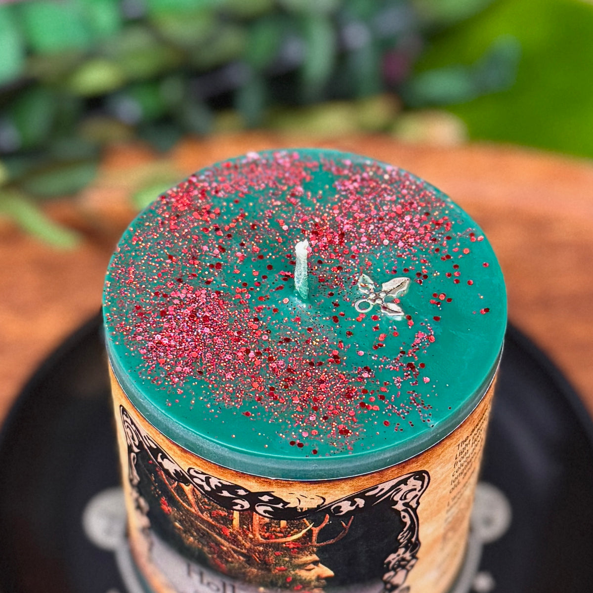 Holly King Solstice Blessing Chunky Ritual Candle