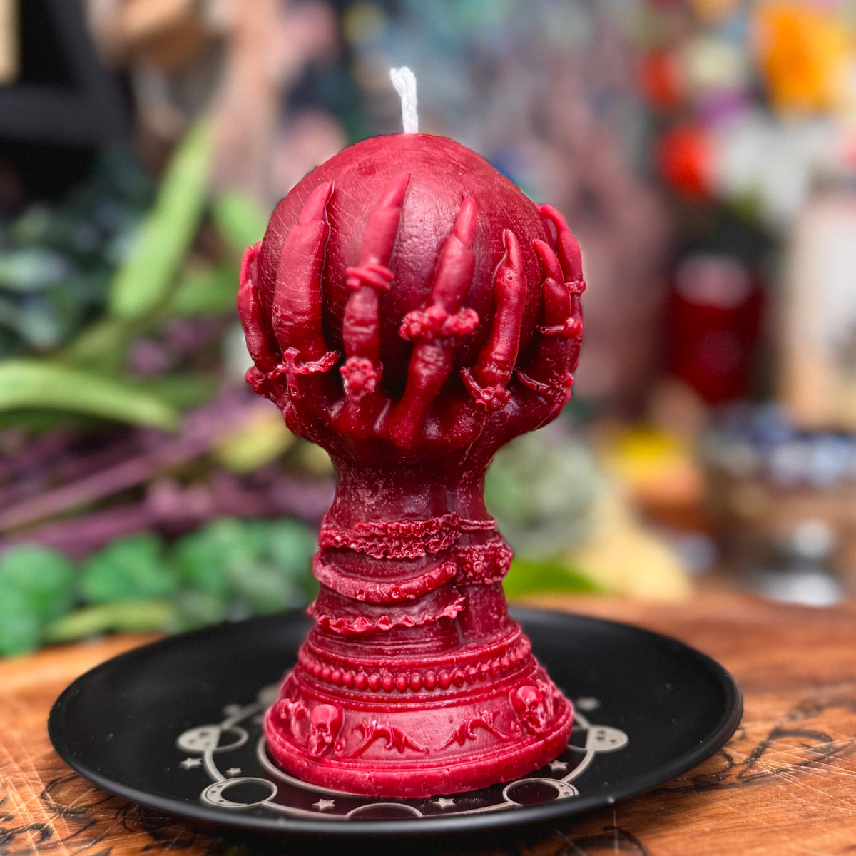 Bougie de sort de sorcières de boule de cristal