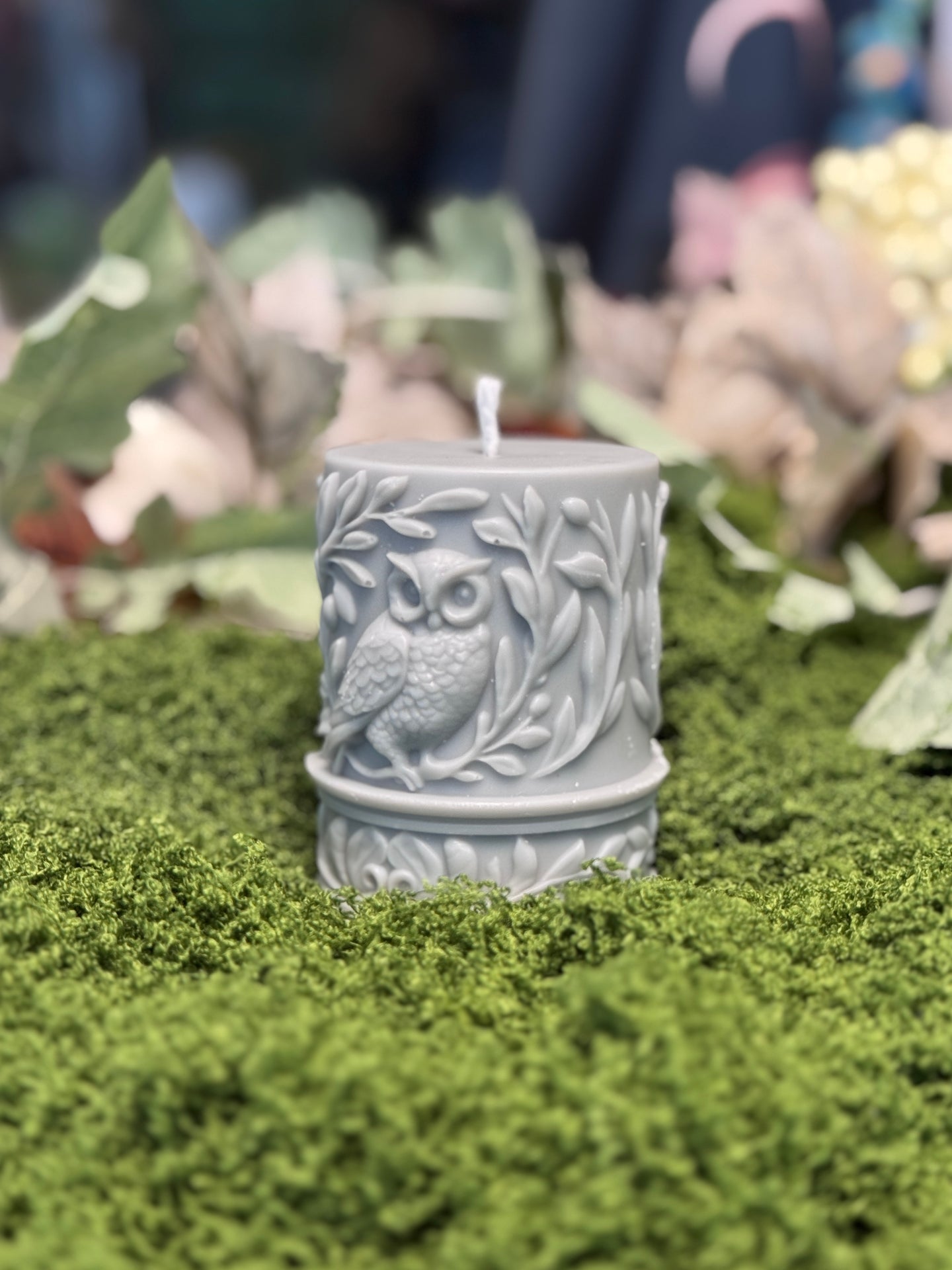 Owl Spirit Pillar Candle