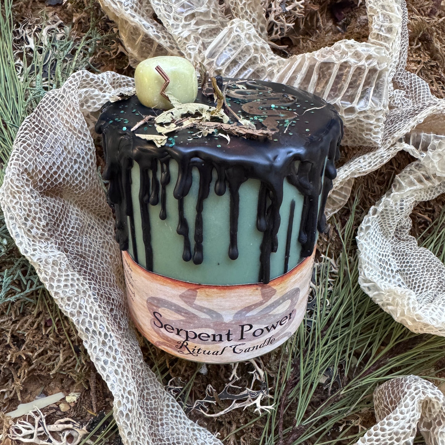 Snake Magic Chunky Pillar Candle