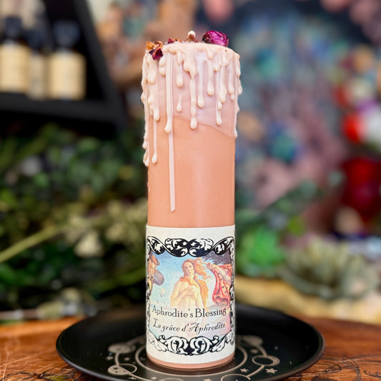 Bougie de sort magique de bénédiction d’amour d’Aphrodite