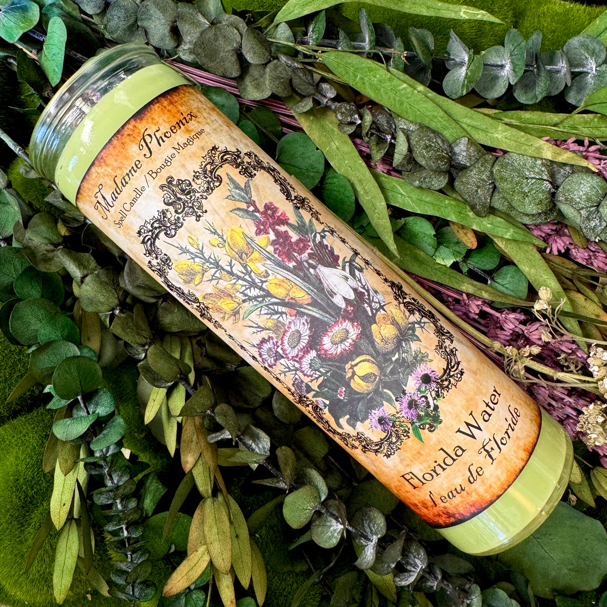 Florida Water Blessing Candle