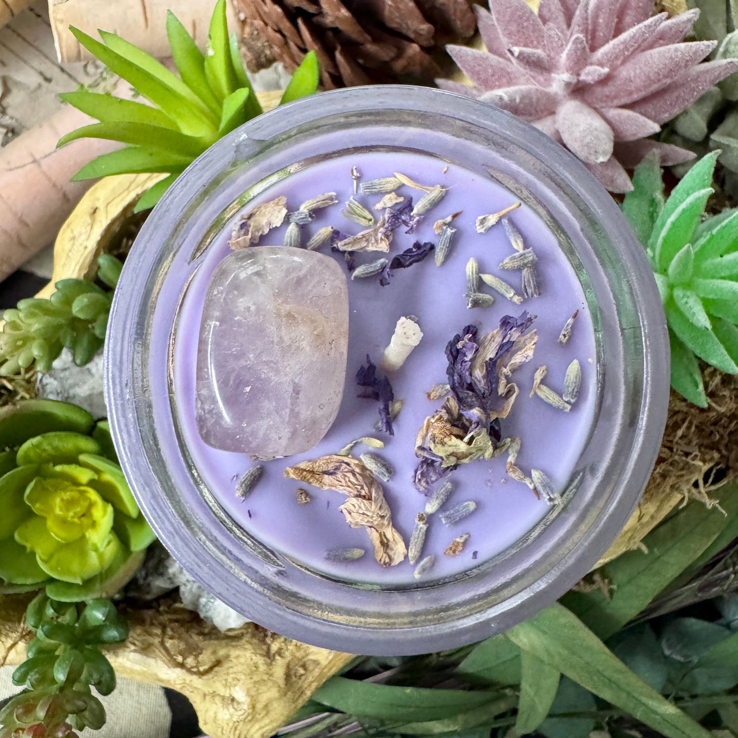 Crystal Magic Amethyst Spell Candle