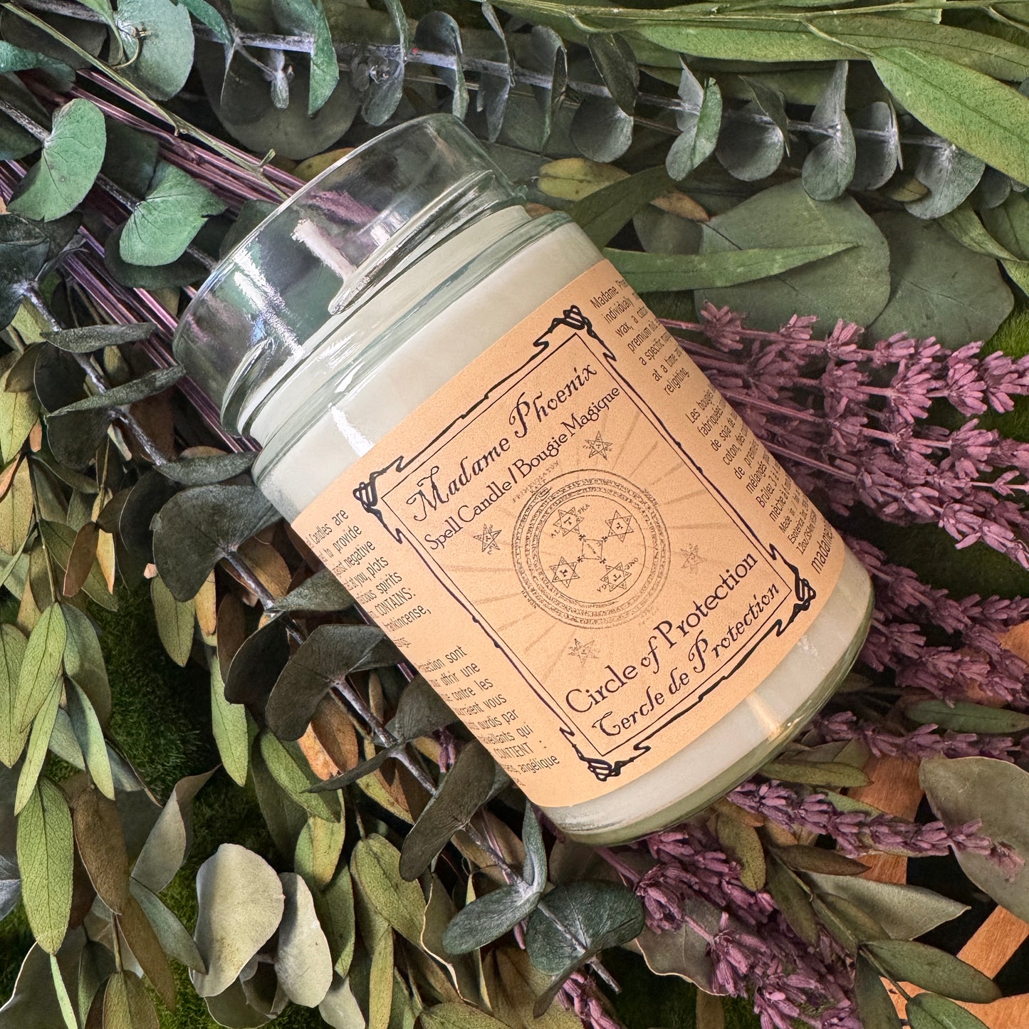 Circle of Protection Magic Spell Candle (White)