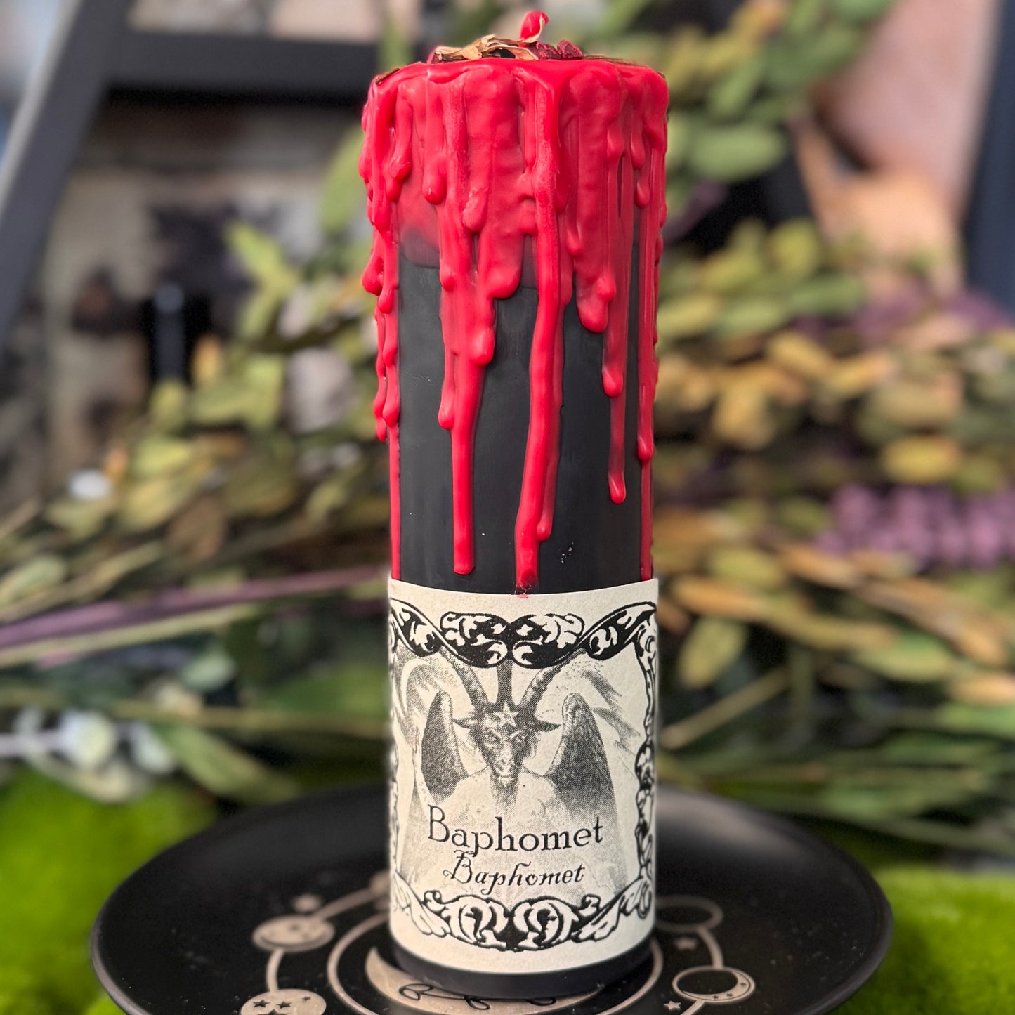 Bougie de sort rituel magique Baphomet