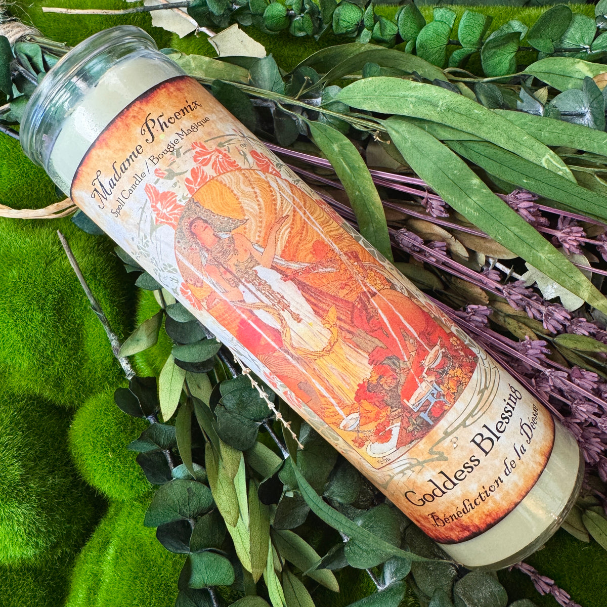 Green Goddess Magic Spell Ritual Candle
