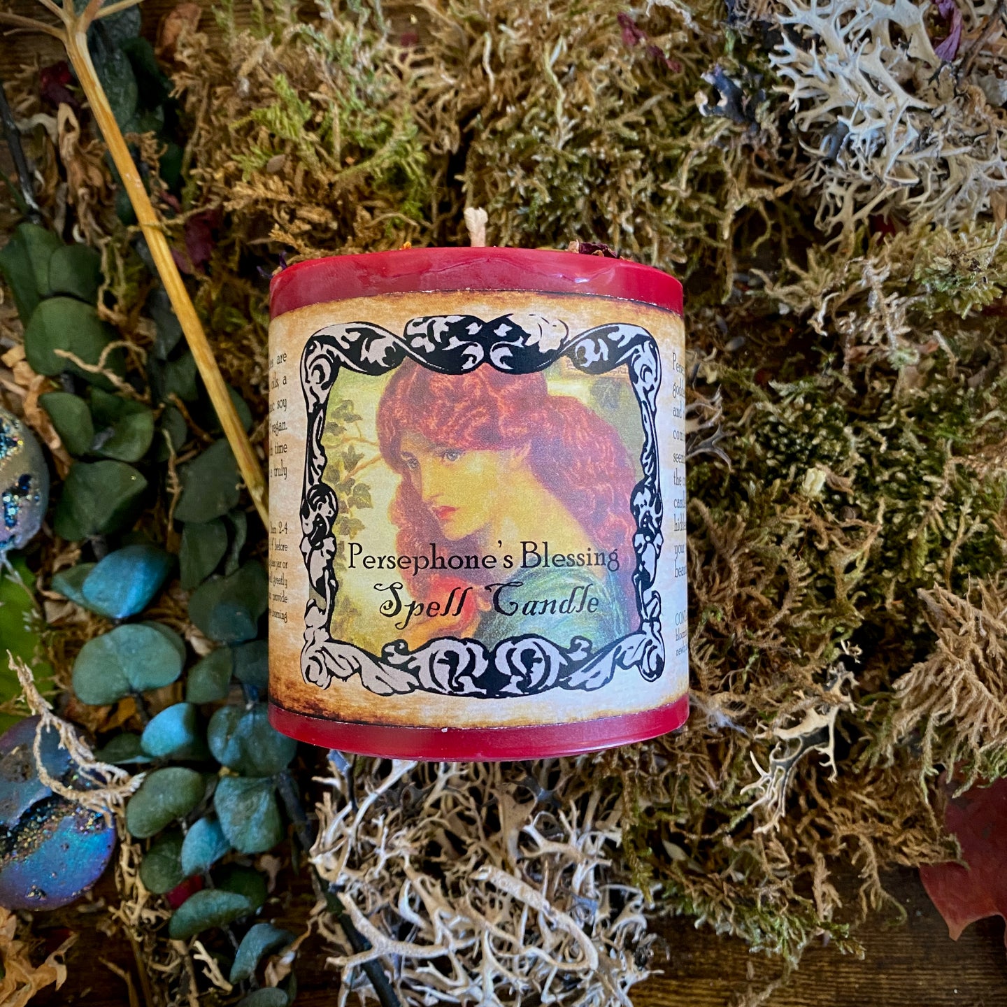 Persephone Altar Candle | Spring Blessing Chunky Pillar Candle