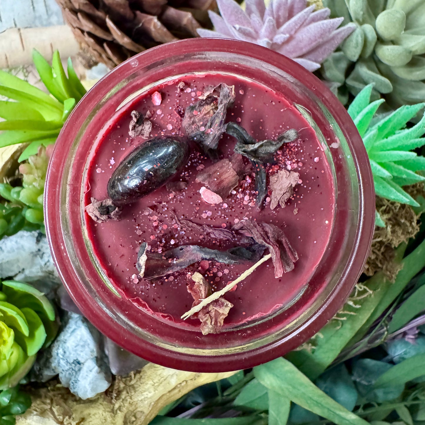 Crystal Magic Garnet Spell Candle