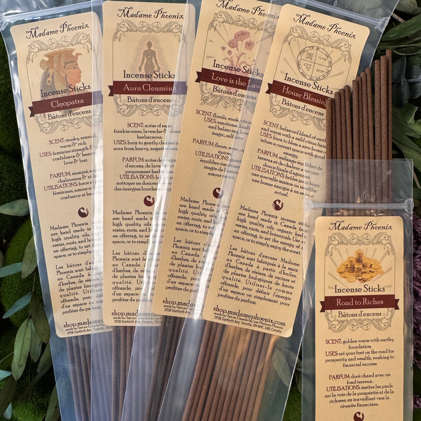 Bâtons d'encens emballés - Sélectionnez un parfum