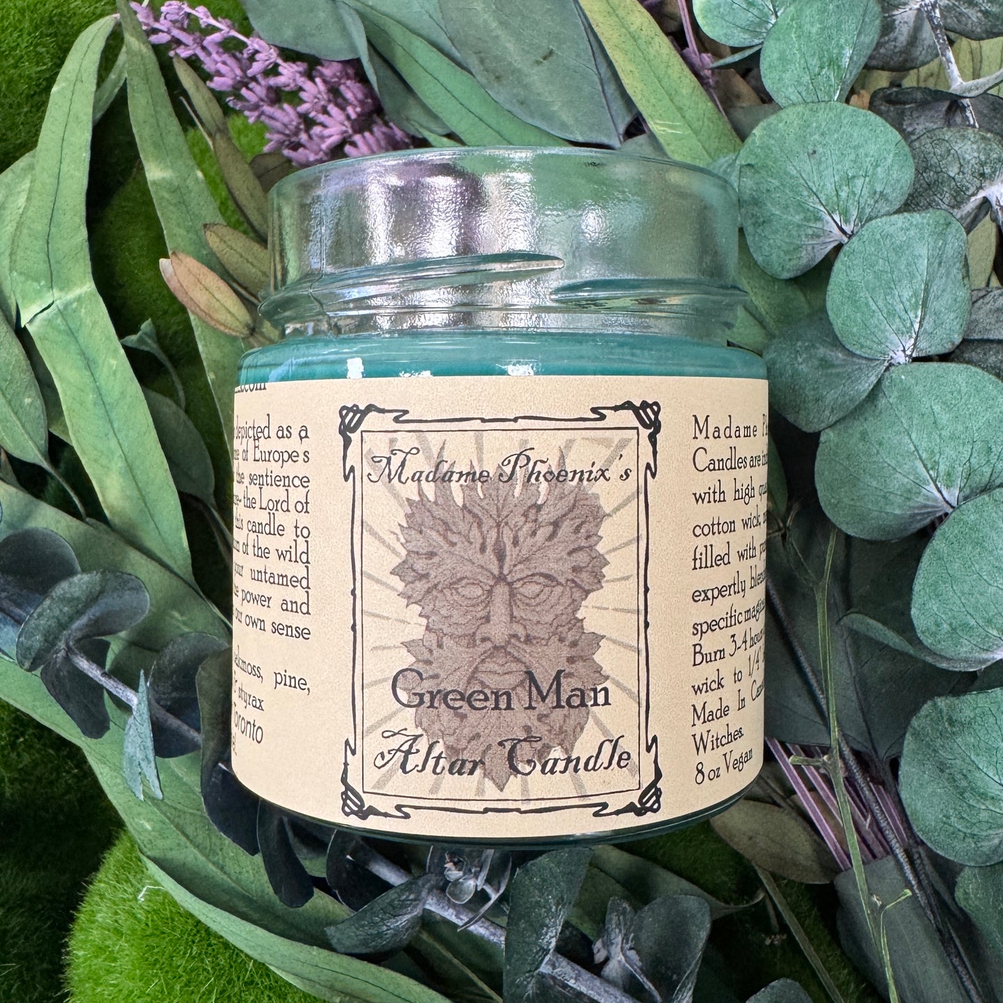Green Man Forest Spirit Blessing Candle