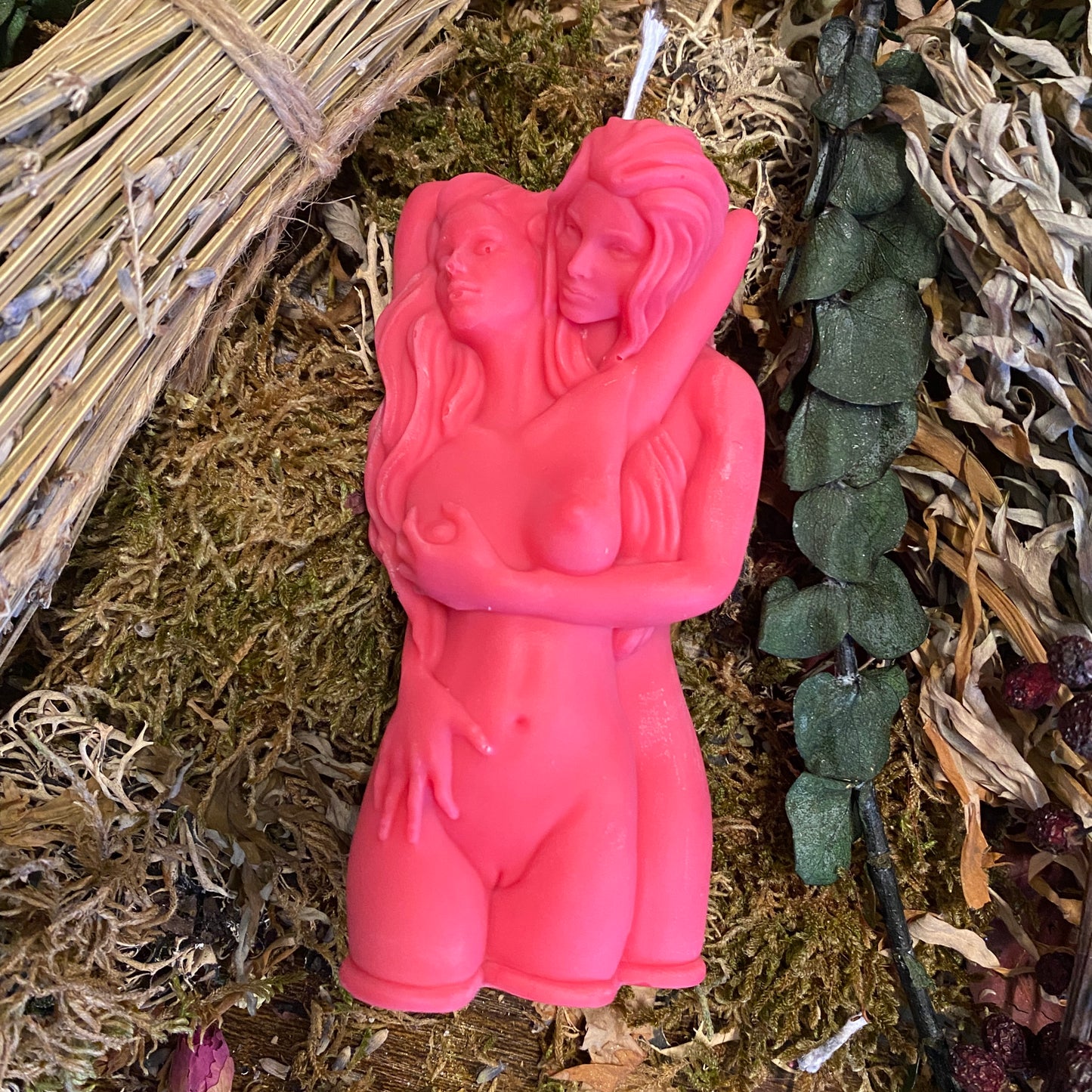 Same Sex Couple Women Gay Love Spell Shaped Candle