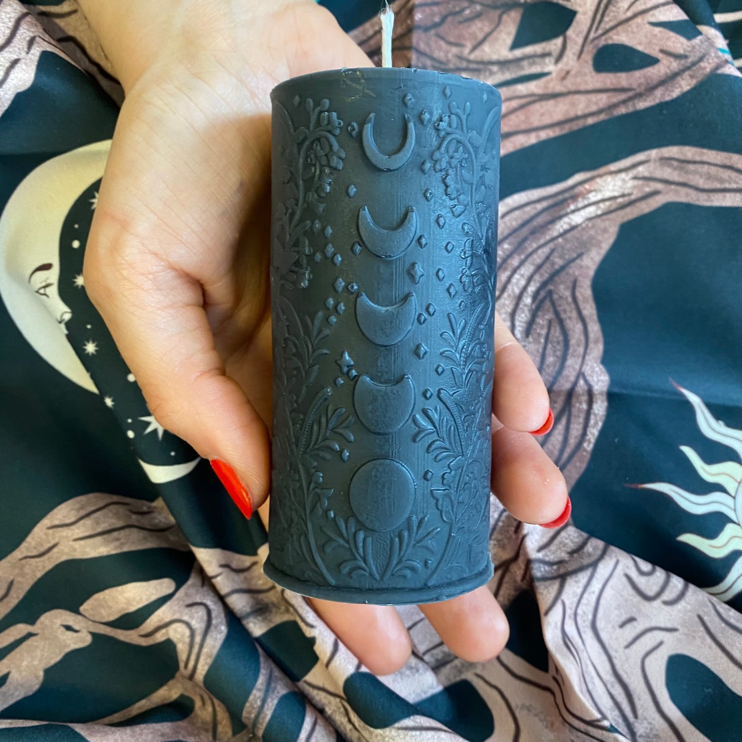 New Moon Shaped Pillar Candle
