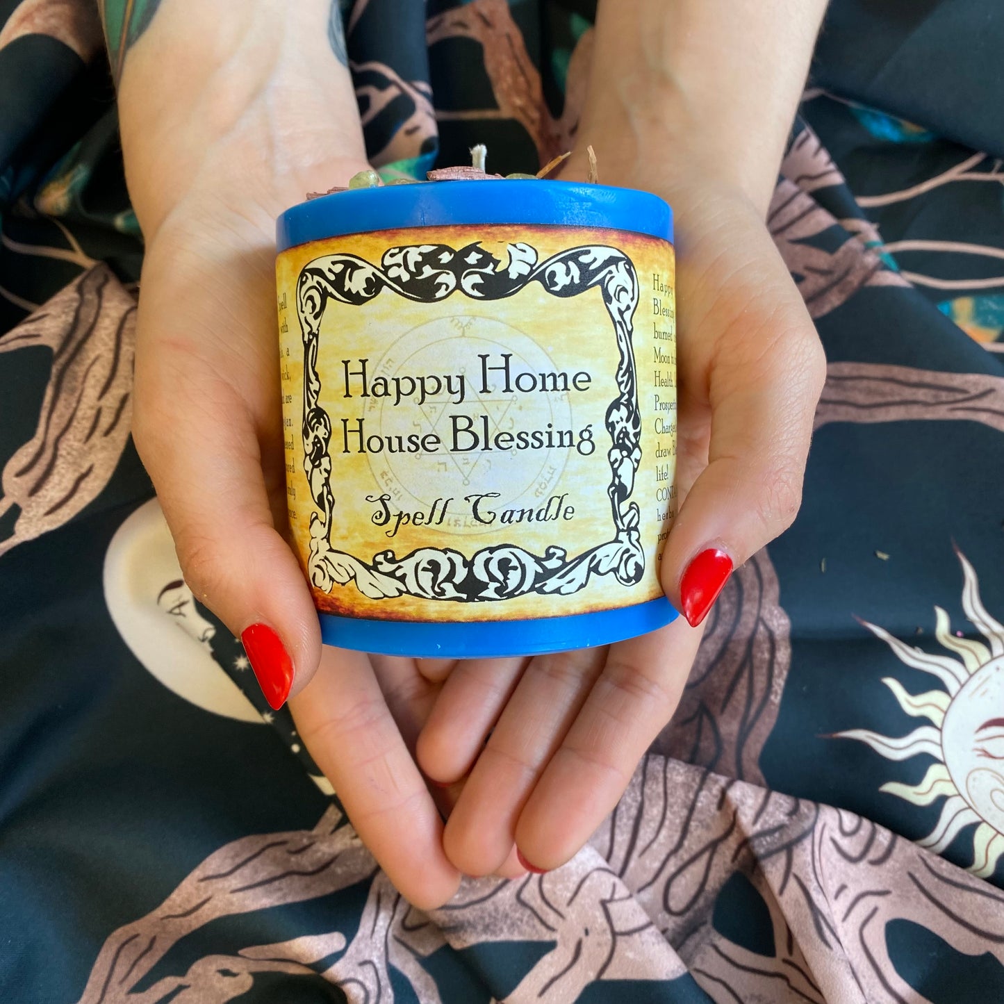 Bougie rituelle épaisse Happy Home House Blessing
