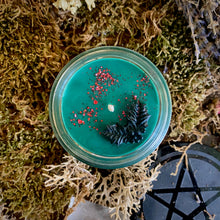 Load image into Gallery viewer, Holly King Solstice Yule Holiday Blessing Candle
