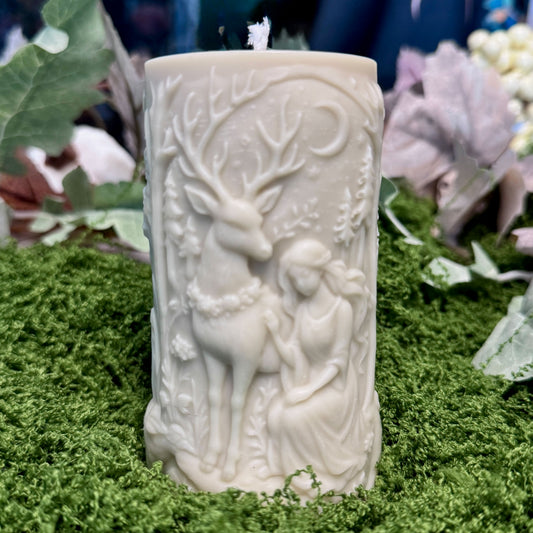 Forest Goddess Shaped Pillar Candle