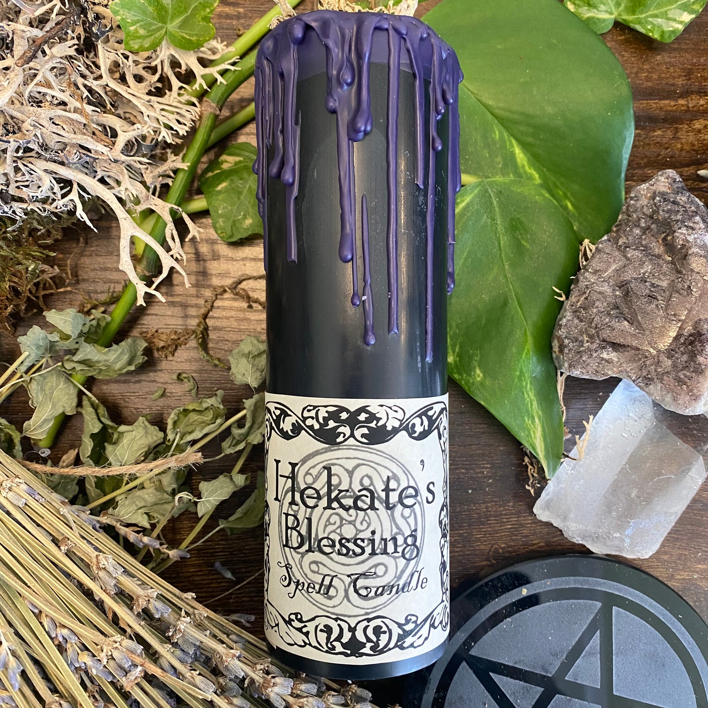 Hekate Devotional Witchcraft Tall Pillar Magic Candle