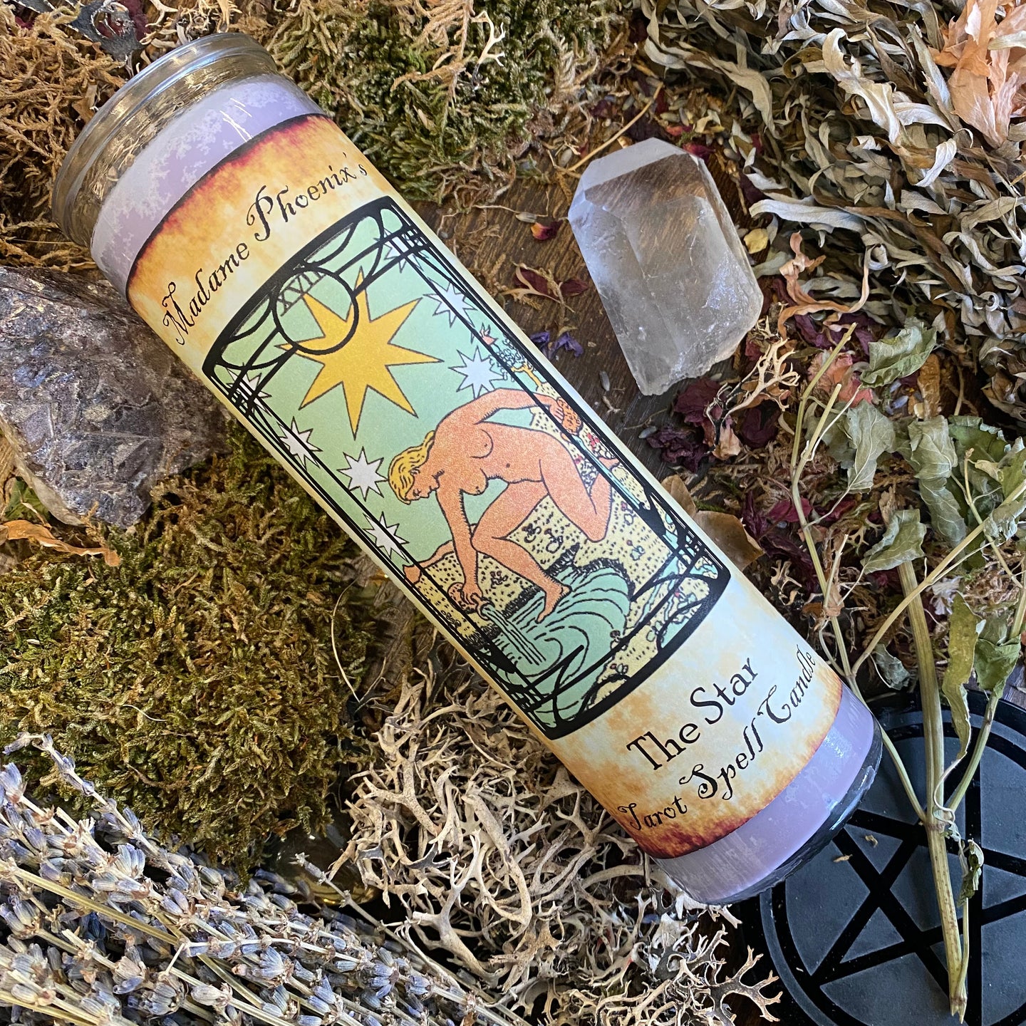 The Star Tarot Card Ritual Spell Candle