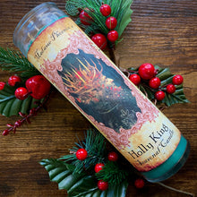 Load image into Gallery viewer, Holly King Solstice Yule Holiday Blessing Candle
