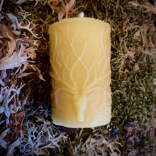 Load image into Gallery viewer, Beeswax Stag Pillar Candle
