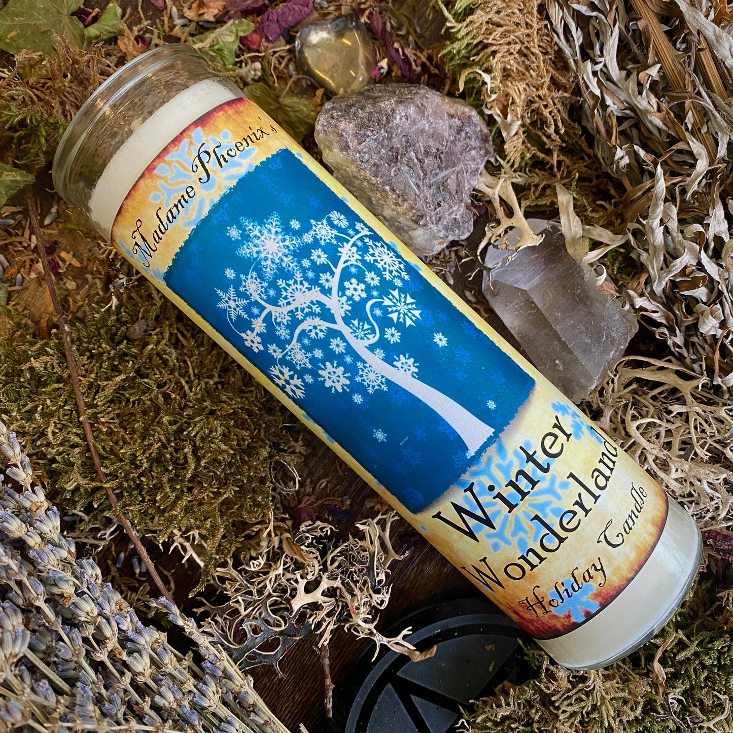 Bougie de sort de vacances du pays des merveilles d’hiver
