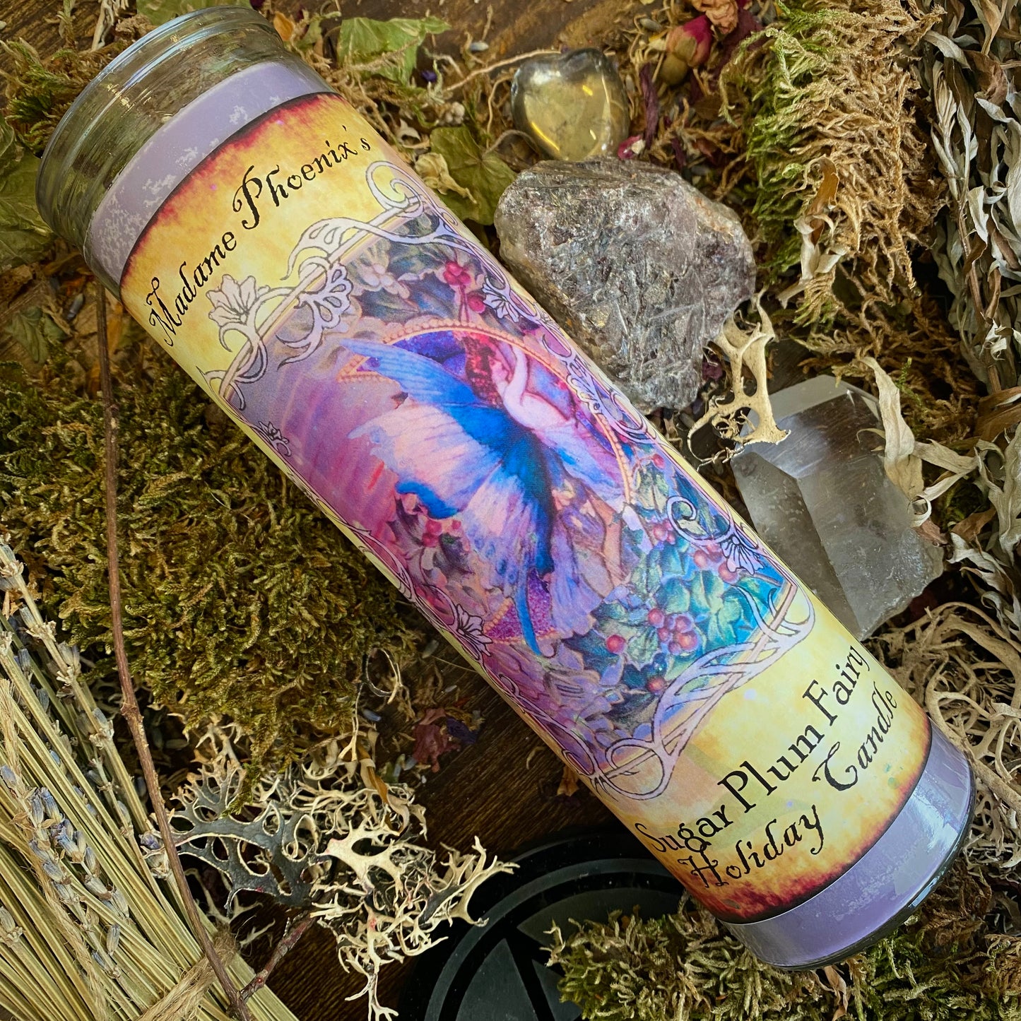 Bougie d’hiver Fée Dragée