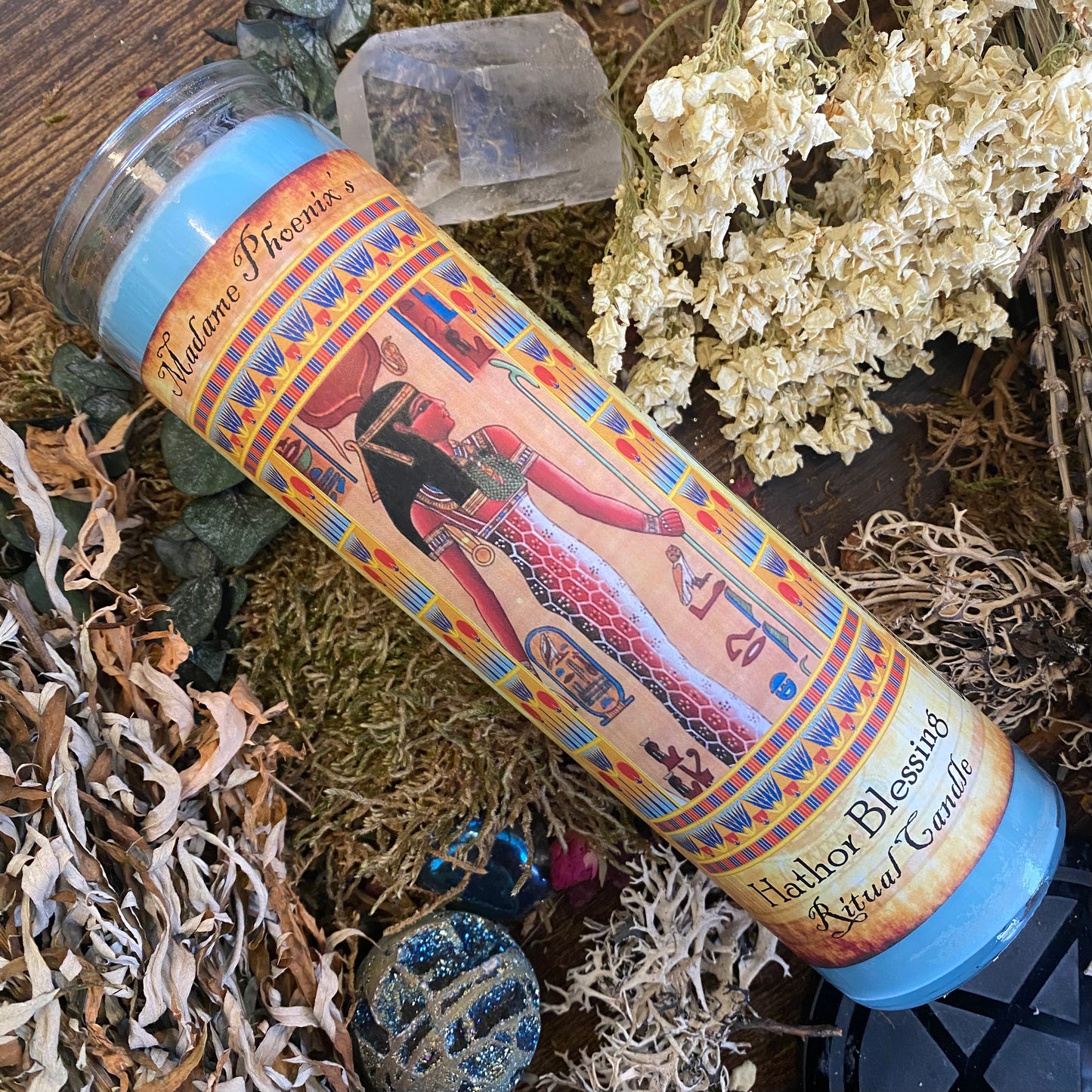 Bougie de bénédiction de 7 jours de la déesse Hathor